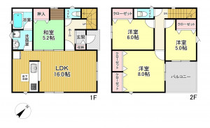 朝霞市宮戸、新築一戸建ての間取り画像です