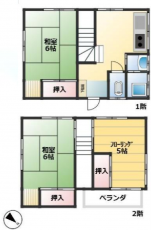朝霞市幸町、中古一戸建ての間取り画像です