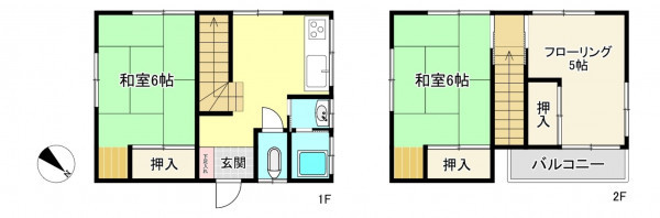 朝霞市幸町、中古一戸建ての間取り画像です