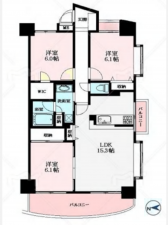 朝霞市根岸台、マンションの間取り画像です