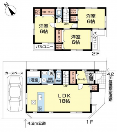 朝霞市宮戸、中古一戸建ての間取り画像です