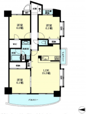 朝霞市根岸台、マンションの間取り画像です