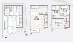 朝霞市宮戸、新築一戸建ての間取り画像です
