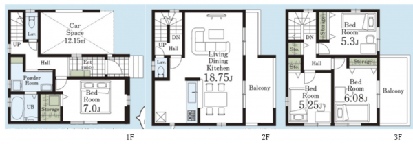 朝霞市朝志ケ丘、新築一戸建ての間取り画像です