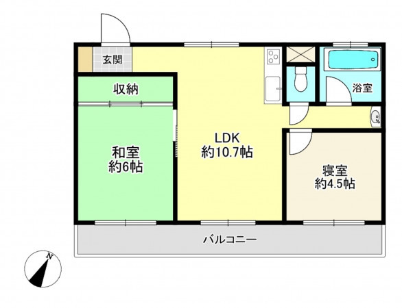 朝霞市溝沼、マンションの間取り画像です