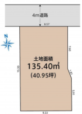 朝霞市宮戸、土地の間取り画像です
