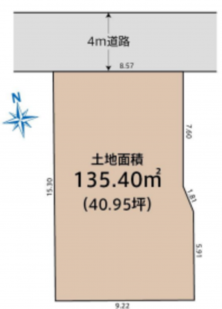 朝霞市宮戸、土地の間取り画像です