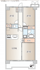 朝霞市本町、マンションの間取り画像です