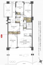 朝霞市溝沼、マンションの間取り画像です