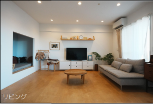 朝霞市栄町、マンションの居間画像です