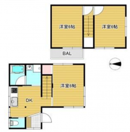 朝霞市宮戸、中古一戸建ての間取り画像です