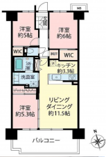 朝霞市根岸台、マンションの間取り画像です