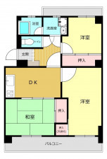 朝霞市根岸台、マンションの間取り画像です