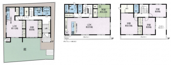 朝霞市幸町、中古一戸建ての間取り画像です