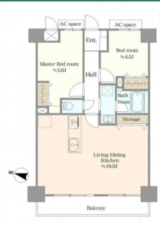 朝霞市本町、マンションの間取り画像です