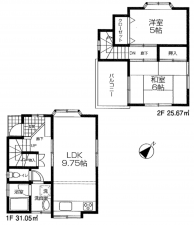 朝霞市宮戸、中古一戸建ての間取り画像です