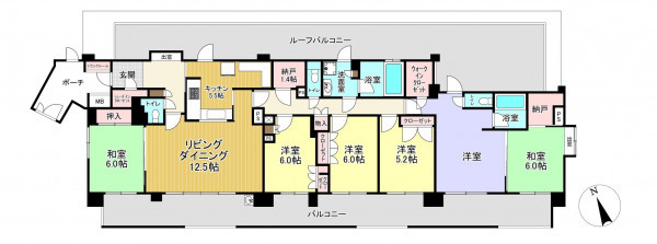 朝霞市三原、マンションの間取り画像です