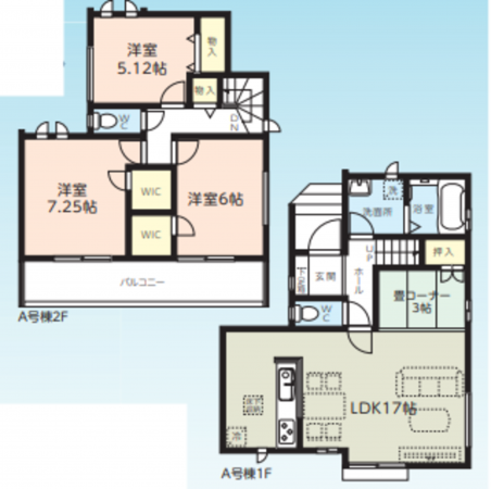 朝霞市宮戸、新築一戸建ての間取り画像です
