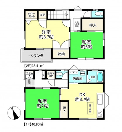 朝霞市宮戸、中古一戸建ての間取り画像です