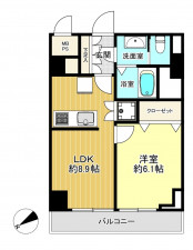 朝霞市栄町、マンションの間取り画像です
