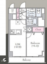 朝霞市栄町、マンションの間取り画像です