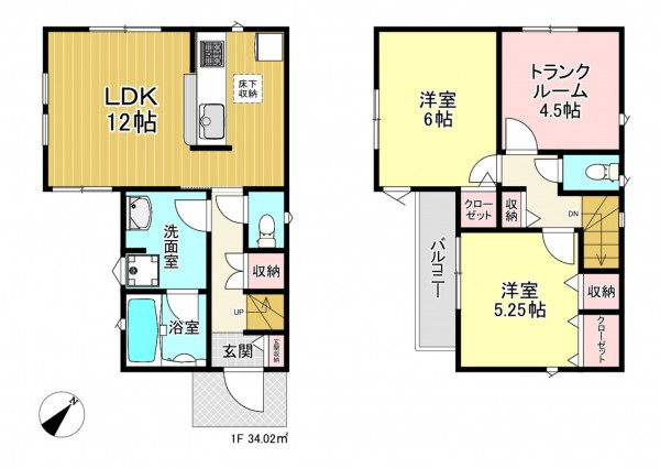 朝霞市宮戸、新築一戸建ての間取り画像です