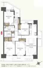 朝霞市岡、マンションの間取り画像です
