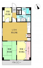 朝霞市栄町、マンションの間取り画像です