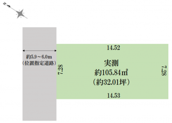 朝霞市宮戸、土地の間取り画像です