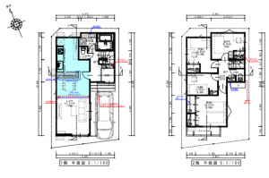 朝霞市三原、新築一戸建ての間取り画像です