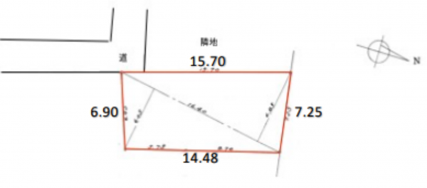 朝霞市根岸台、土地の間取り画像です