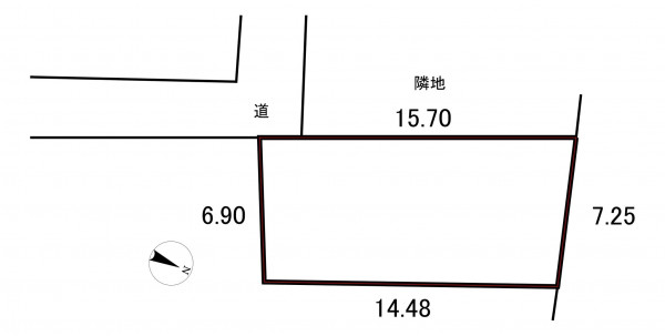 朝霞市根岸台、土地の間取り画像です