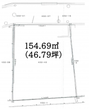 朝霞市幸町、土地の間取り画像です