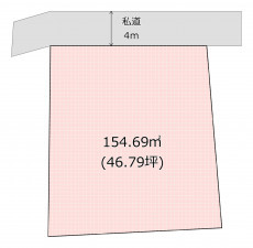 朝霞市幸町、土地の間取り画像です