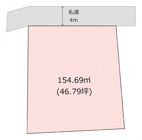朝霞市幸町、土地の間取り画像です