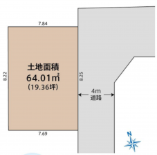 朝霞市田島、土地の間取り画像です