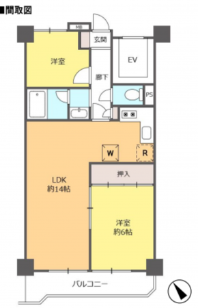 朝霞市溝沼、マンションの間取り画像です