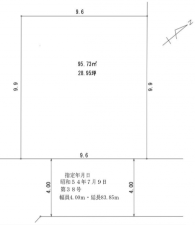 朝霞市本町、土地の間取り画像です