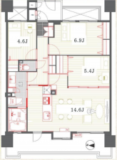 朝霞市三原、マンションの間取り画像です