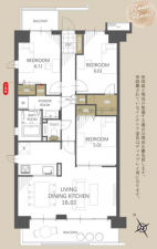 朝霞市膝折町、マンションの間取り画像です