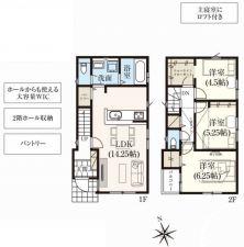 朝霞市根岸台、新築一戸建ての間取り画像です