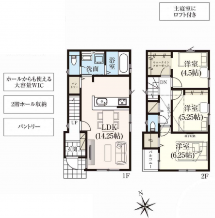 朝霞市根岸台、新築一戸建ての間取り画像です