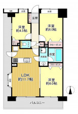 朝霞市泉水、マンションの間取り画像です