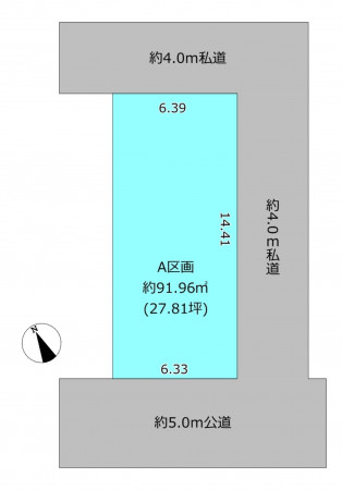 朝霞市本町、土地の間取り画像です