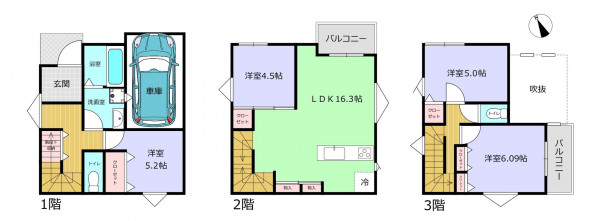 朝霞市溝沼、新築一戸建ての間取り画像です