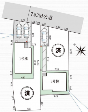 朝霞市膝折町、新築一戸建ての画像です