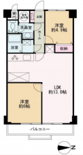 朝霞市根岸台、マンションの間取り画像です