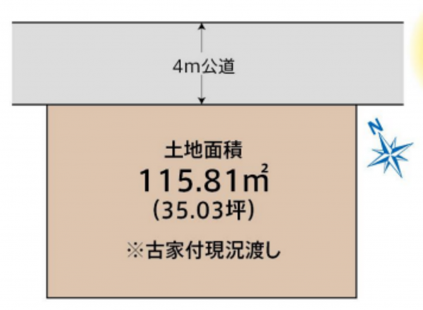 朝霞市溝沼、土地の間取り画像です