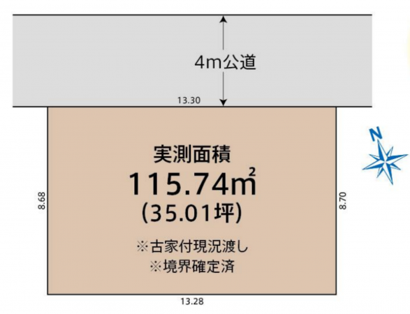 朝霞市溝沼、土地の間取り画像です