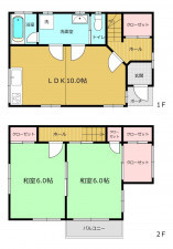朝霞市三原、中古一戸建ての間取り画像です